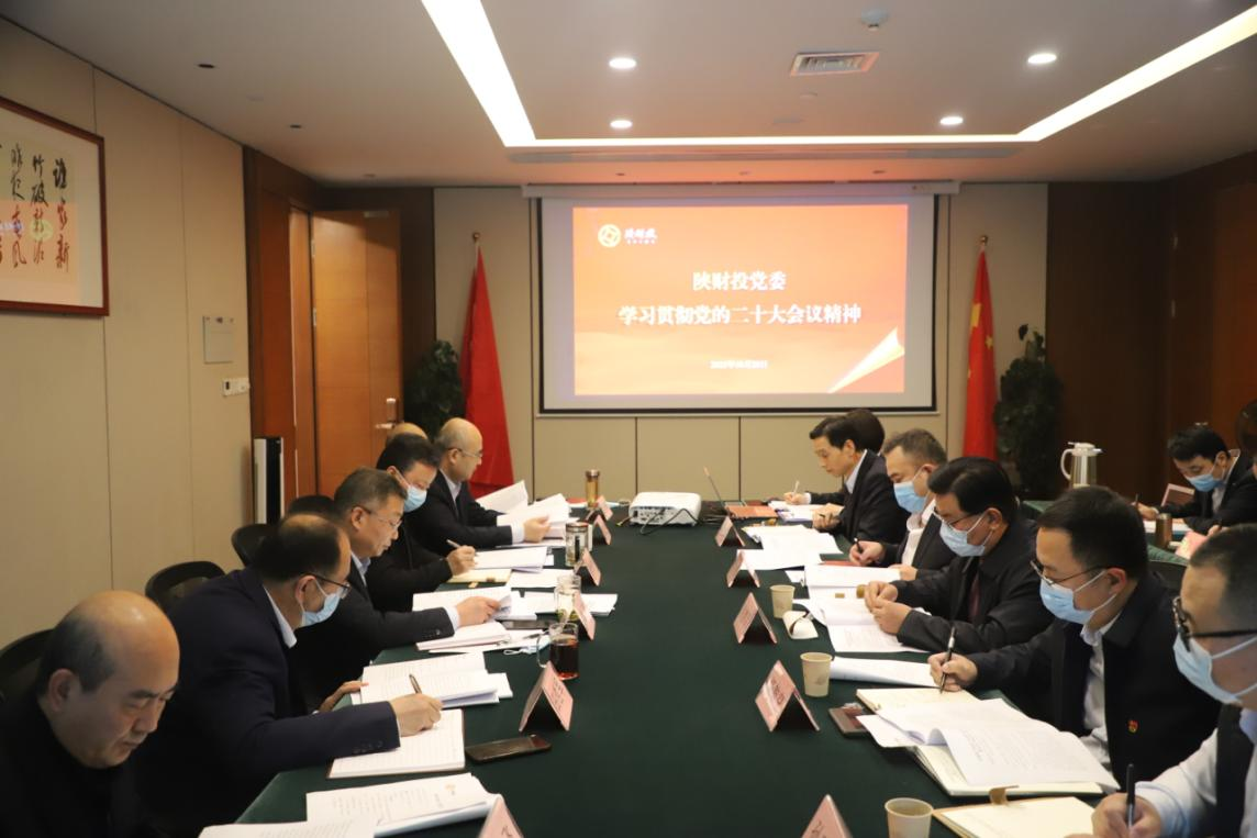陜財投黨委學(xué)習貫徹黨的二十大會(huì )議精神